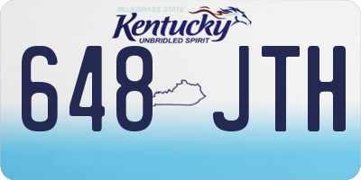 KY license plate 648JTH