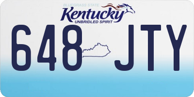 KY license plate 648JTY