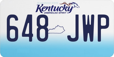 KY license plate 648JWP