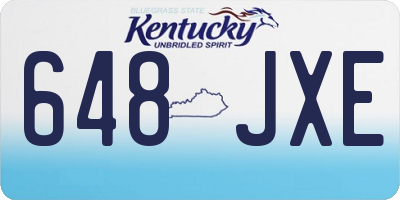 KY license plate 648JXE