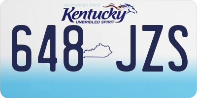 KY license plate 648JZS