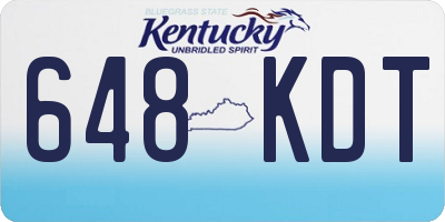 KY license plate 648KDT