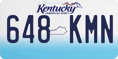 KY license plate 648KMN