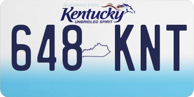 KY license plate 648KNT