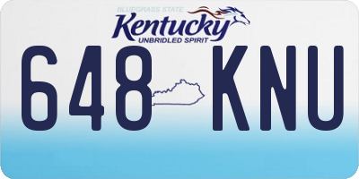 KY license plate 648KNU