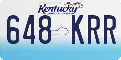 KY license plate 648KRR