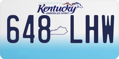 KY license plate 648LHW