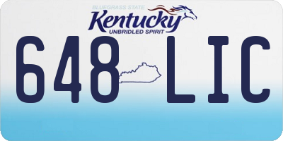 KY license plate 648LIC