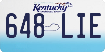 KY license plate 648LIE