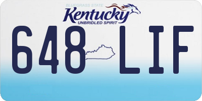 KY license plate 648LIF