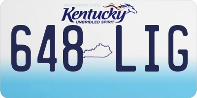 KY license plate 648LIG