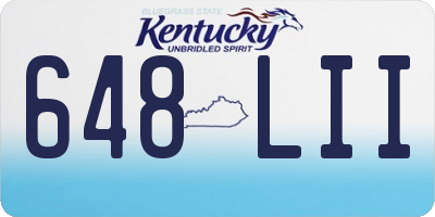 KY license plate 648LII