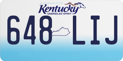 KY license plate 648LIJ