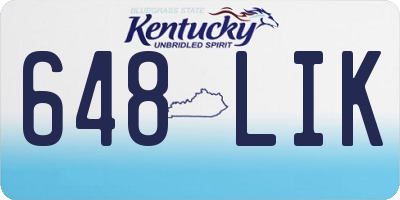 KY license plate 648LIK