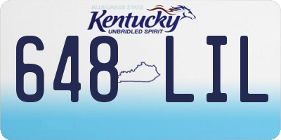 KY license plate 648LIL