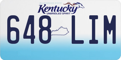 KY license plate 648LIM