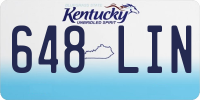 KY license plate 648LIN