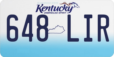 KY license plate 648LIR