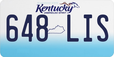 KY license plate 648LIS