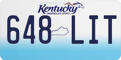 KY license plate 648LIT