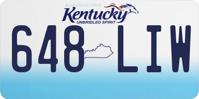KY license plate 648LIW