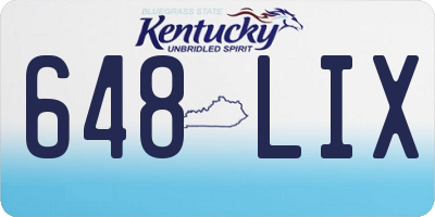 KY license plate 648LIX