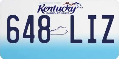 KY license plate 648LIZ