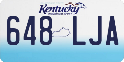 KY license plate 648LJA