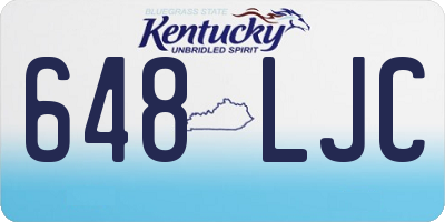 KY license plate 648LJC