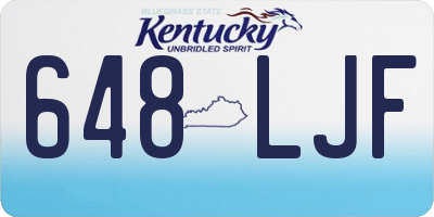 KY license plate 648LJF