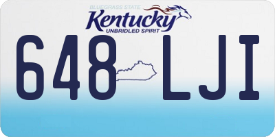 KY license plate 648LJI