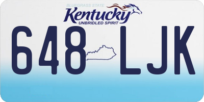 KY license plate 648LJK