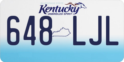 KY license plate 648LJL