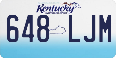 KY license plate 648LJM