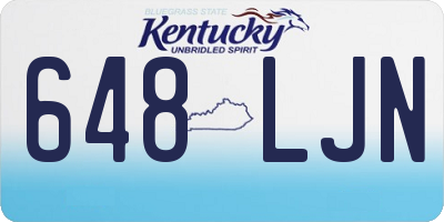 KY license plate 648LJN