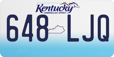 KY license plate 648LJQ