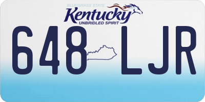 KY license plate 648LJR