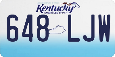 KY license plate 648LJW