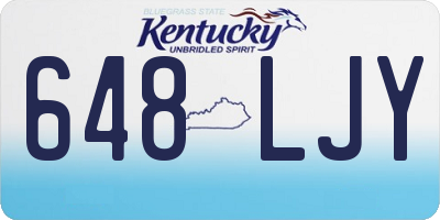KY license plate 648LJY