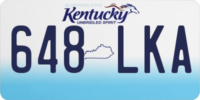 KY license plate 648LKA