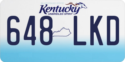 KY license plate 648LKD