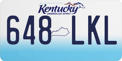 KY license plate 648LKL
