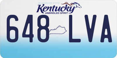KY license plate 648LVA