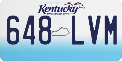 KY license plate 648LVM