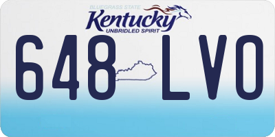 KY license plate 648LVO