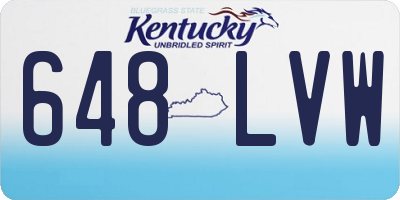 KY license plate 648LVW