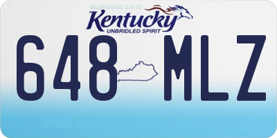 KY license plate 648MLZ
