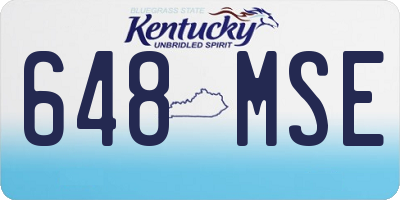 KY license plate 648MSE