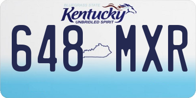 KY license plate 648MXR