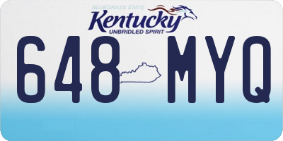 KY license plate 648MYQ